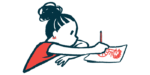 An illustration shows a child drawing.