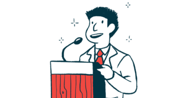 ARD-101 | Prader-Willi News | illustration of speaker at podium