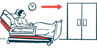 An illustration shows a person reclining on a hospital gurney.