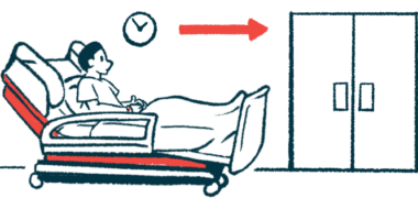An illustration shows a person reclining on a hospital gurney.