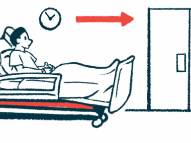 An illustration shows a person reclining on a hospital gurney.