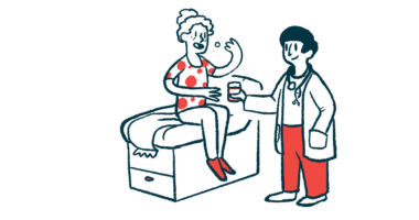A clinician hands a patient a glass of water as the patient takes an oral medication.