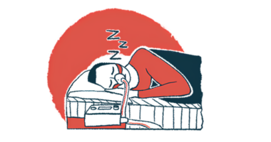 A person is using a CPAP machine while sleeping.