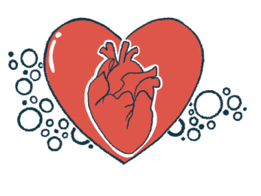 This illustration shows a human heart superimposed on a 