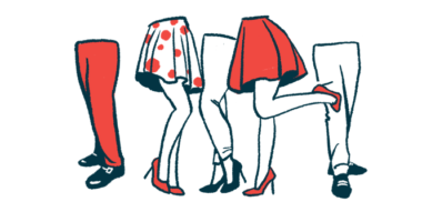 To highlight waist sizes, an illustration of the lower torso of a mixture of men and women.